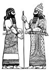 Bilder � fargelegge assyriske konge