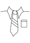 Bilde å fargelegge skjorte med slips