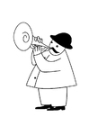 Bilder � fargelegge trompetist